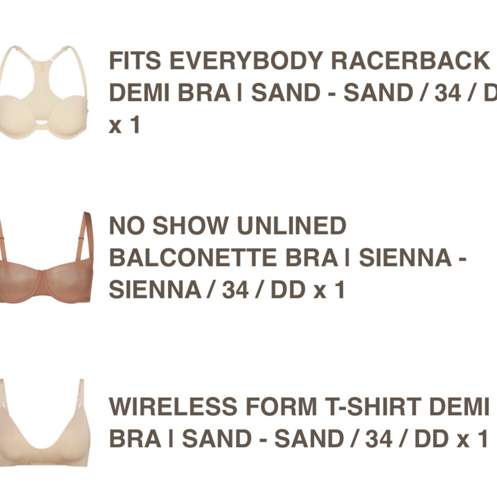 SKIMS bras 3 styles sold together